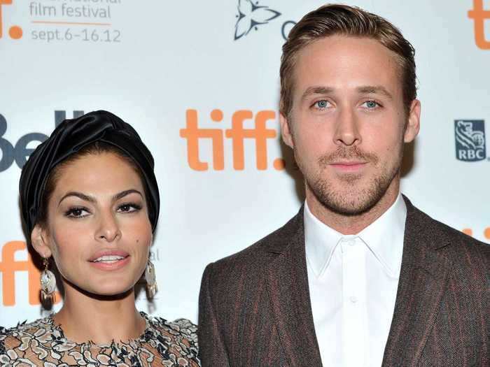 Ryan Gosling and Eva Mendes, who have been together for a decade, also have two children.