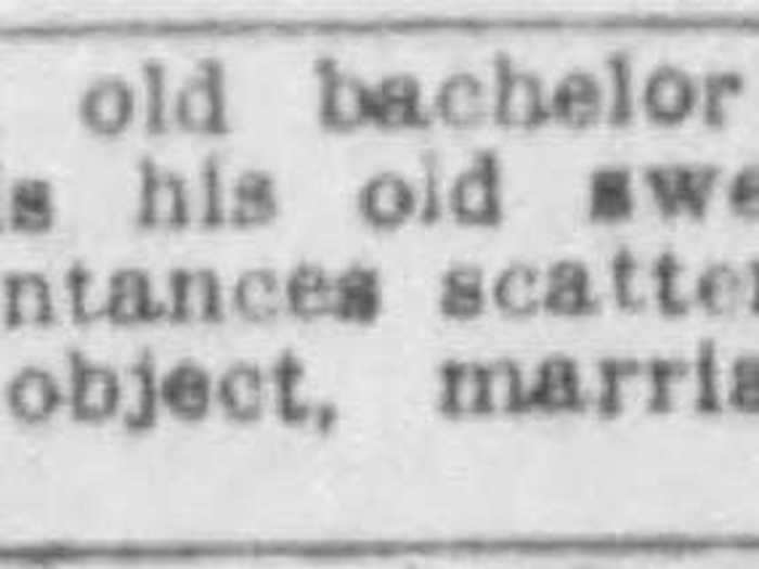 January 31, 1904: Retired miners, like this one who found his lover left him while he was at work, would also place personal ads.