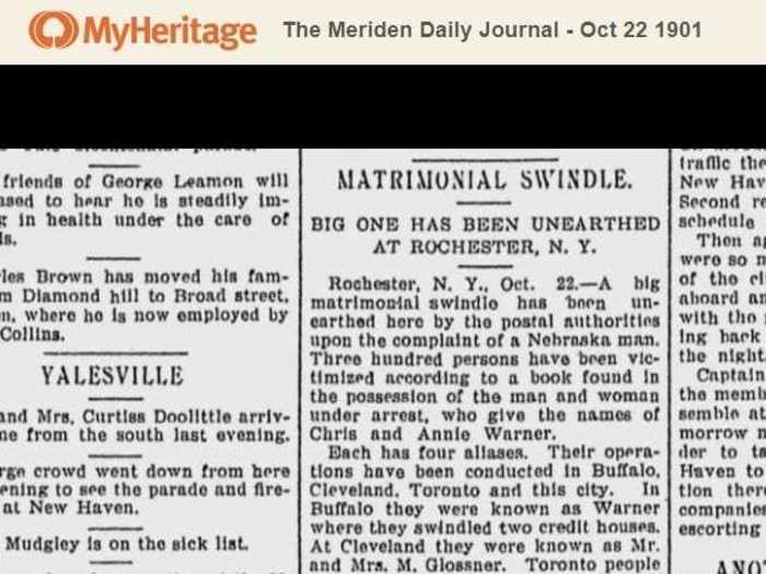 October 22, 1901: Before catfishing, or pretending to be someone you