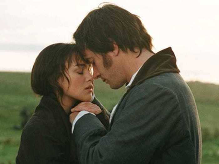 "Pride and Prejudice" (2005) is about the courtship of two extremely stubborn lovers.