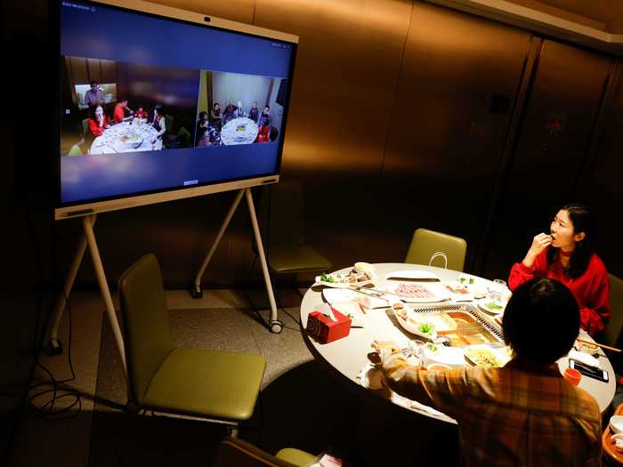 Families host virtual gatherings to observe the holiday. Chinese officials encouraged residents not to travel after recent outbreaks.