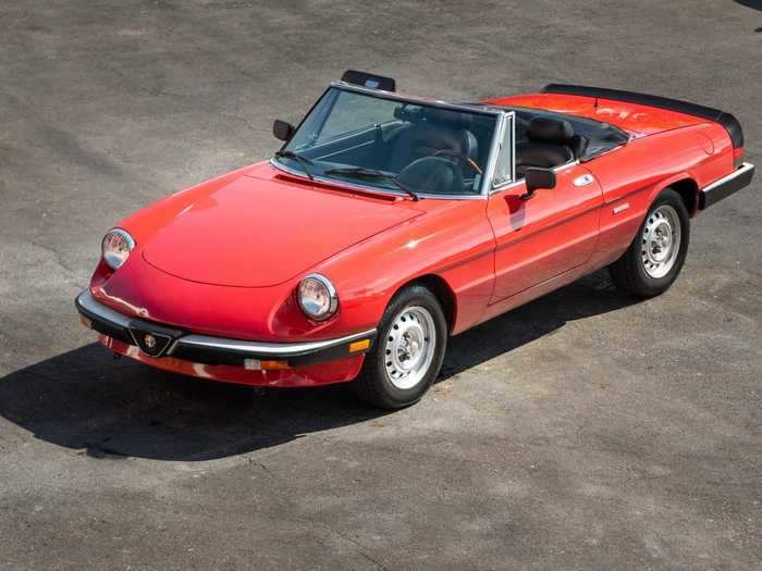 You can bid for this 1986 Alfa Romeo Spider Graduate that was once owned by Lady Gaga and ex-Formula One driver Eddie Irvine on Bring a Trailer.