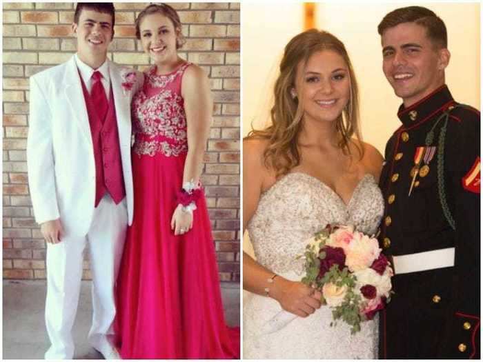 Alaina and Bruce were prom dates in 2015 and became husband and wife in 2018.