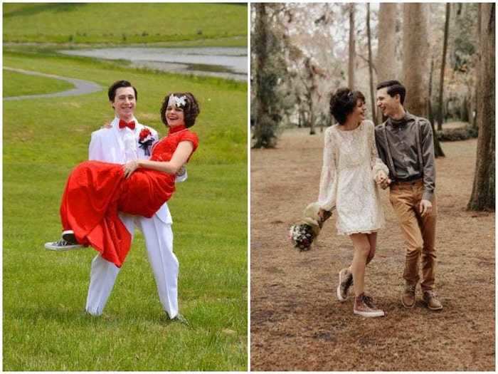 Darby and Aaron went to prom together in 2015 and tied the knot in 2018.