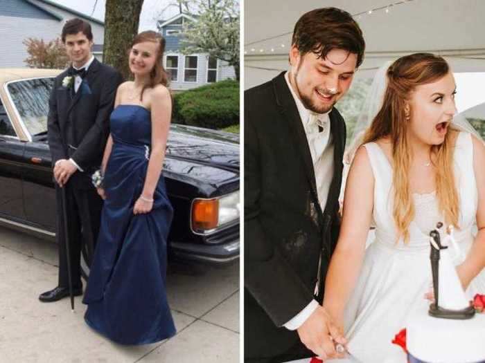 Kelsey and Alexander were prom dates in 2013 and got married in 2018.