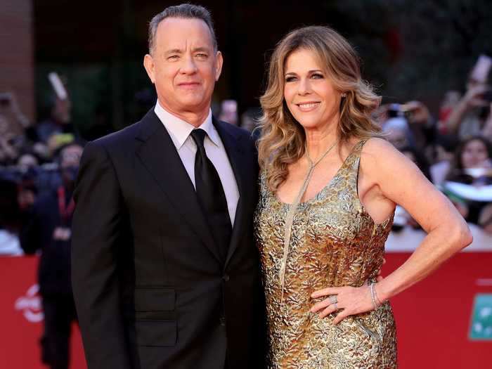 Tom Hanks formed a crush on Rita Wilson after seeing her on-screen.