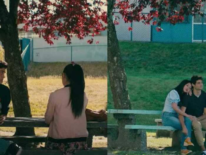 Lara Jean and Peter return to their spot to say goodbye.