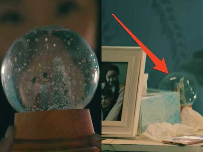 The snow globe from the second movie can be seen in Lara Jean