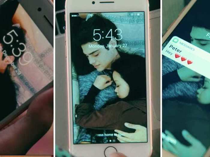 Lara Jean has the same phone background from the first two movies.