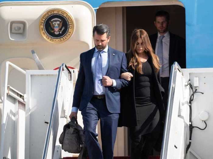 January 2021: Trump Jr. and Guilfoyle skipped President Biden