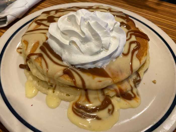 Tres Leches Pancakes -$4.59, half-stack