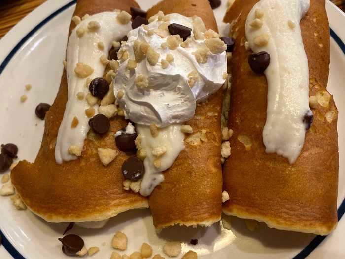 Italian cannoli pancakes -$10.99, full-stack