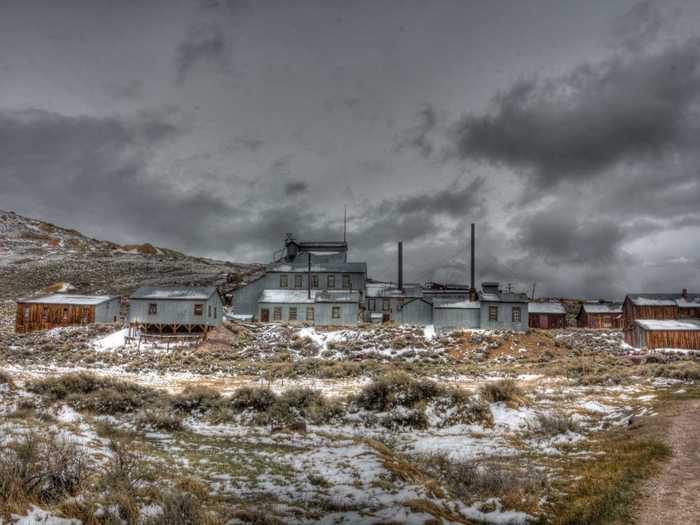 At its peak, the gold mining town was home to 10,000 people and 250 buildings.