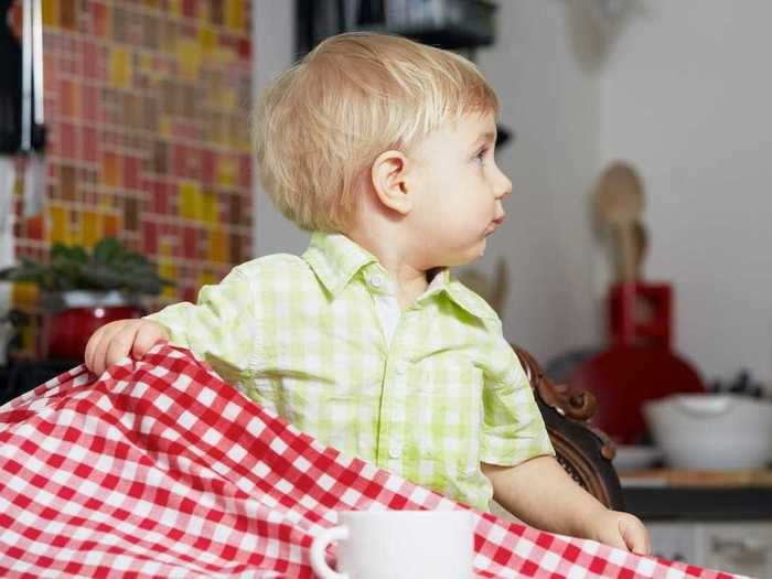 Some pediatricians said they avoided long tablecloths on their tables.