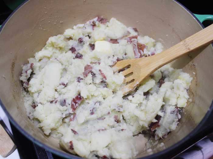 I decided to make red skin mashed potatoes to go with the pot roast.