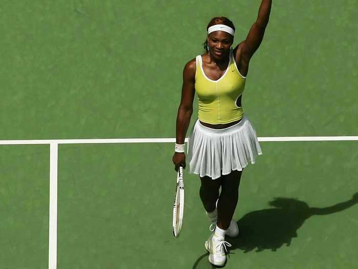 The transformation dress was impressive at the 2005 Australian Open.