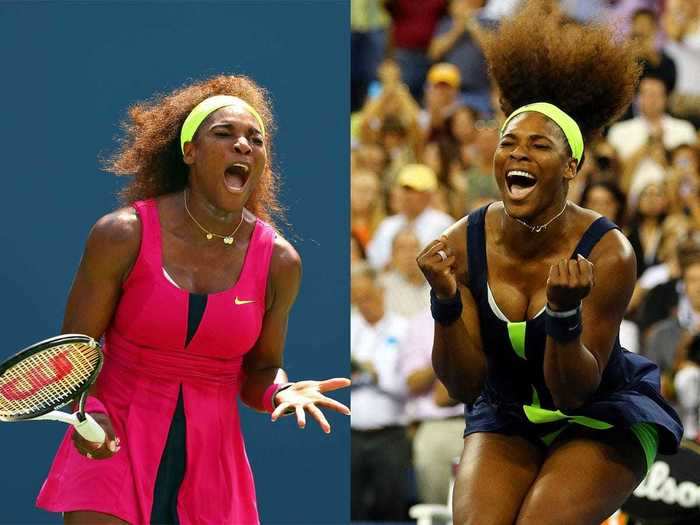 She went from day to night at the 2012 US Open.