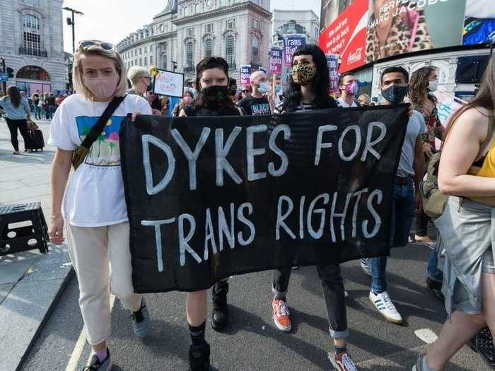 Dyke (noun): originally used as a slur against masculine lesbians, the term has been reclaimed by some queer people to self-identify