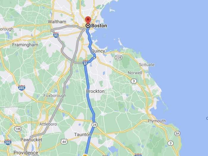 Fall River, where the family lived, is about 52 miles south of Boston and near the border between Massachusetts and Rhode Island.