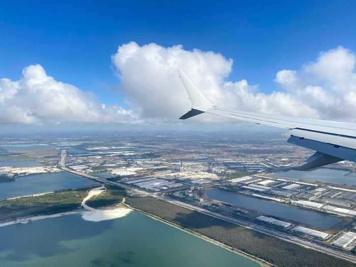 The rest of the flight was smooth as silk as we touched down on Miami