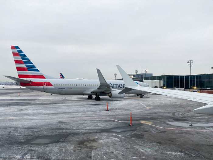 From the outside, we were nearly identical to the non-Max Boeing 737 right next to us. A keen observer might notice the difference in wingtips but once you