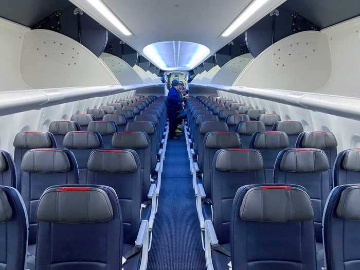 And 156-seat economy class cabin with 30 extra legroom "main cabin extra" seats.