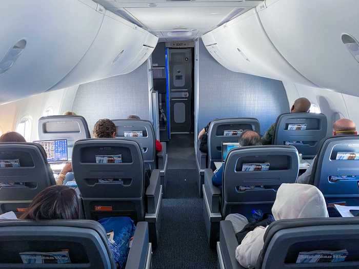 Inside the jet, the passenger cabin consists of a 16-seat first class cabin...