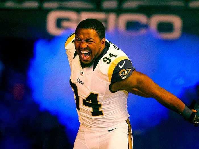 Robert Quinn was selected 14th overall by the St. Louis Rams out of North Carolina.