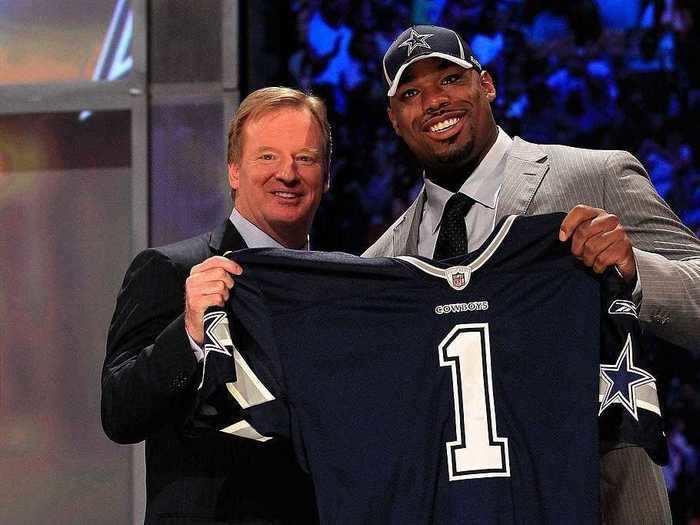 Tyron Smith was selected ninth overall by the Dallas Cowboys out of USC.