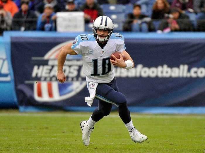 Jake Locker was selected eighth overall by the Tennessee Titans out of Washington. Locker had the shortest career of any player drafted in the top 10 picks in 2011, playing just four seasons with 23 career starts. After losing a passion for the sport, he retired. He is now a life coach, owns a gym, and is taking seminary classes.