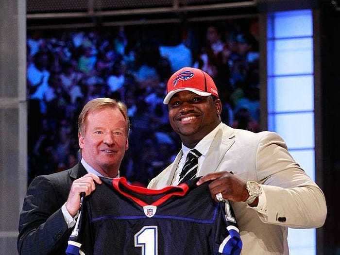 Marcell Dareus was selected third overall out of Alabama by the Buffalo Bills.