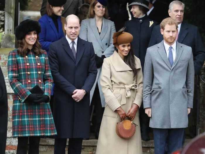 December 2017: A few weeks later, Markle breaks royal precedent by celebrating Christmas with Harry