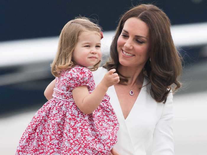 January 2017: Markle meets Kate Middleton and her daughter, Princess Charlotte.