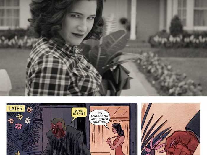 Agatha gave Wanda and Vision a similar housewarming gift in the comics and show.