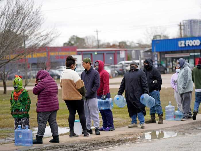 In the midst of the COVID-19 pandemic, people waited in freezing temperatures to get clean drinking water in Houston.