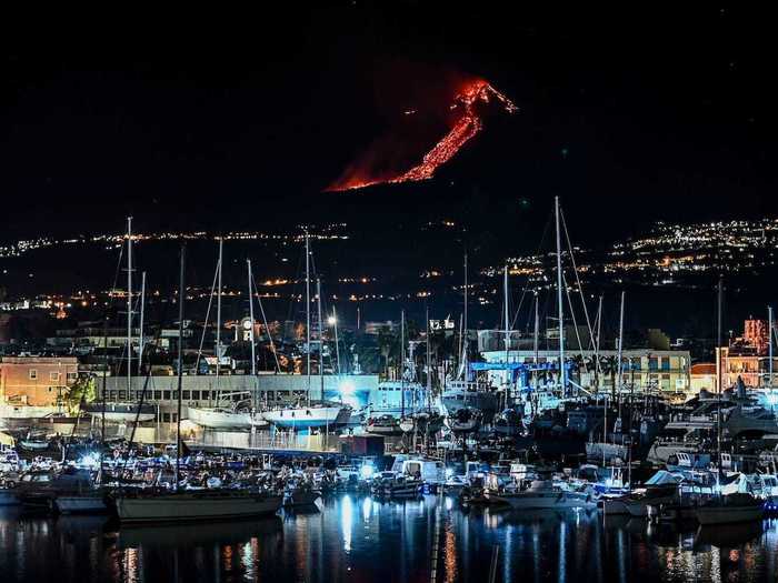 Officials also said the eruption poses no danger to surrounding villages. However, they still closed Catania