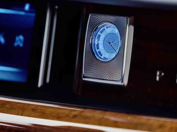 The dash-mounted clock is a staple in nearly all modern Rolls-Royces.