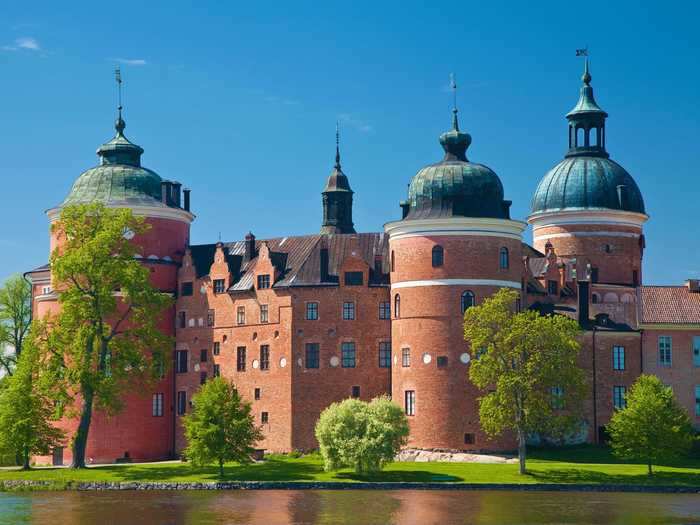 Gripsholm Castle was built in the 1500s and once housed the royal family.