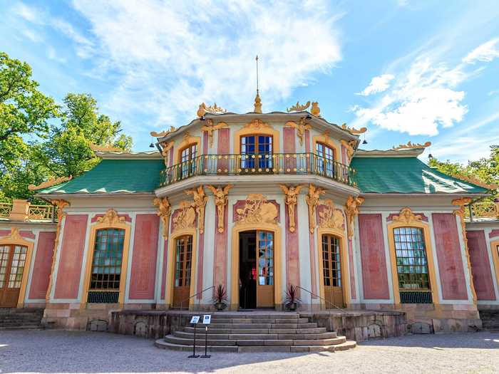 Located on the grounds of the Drottningholm Palace park, the Chinese Pavilion was designed in the 18th century.