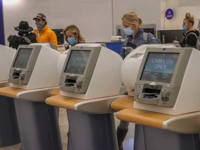 The only disappointing aspect was the check-in kiosks. Some airlines are blocking every other kiosk or placing dividers in between them but Delta opted not to, here in Houston and at other locations.