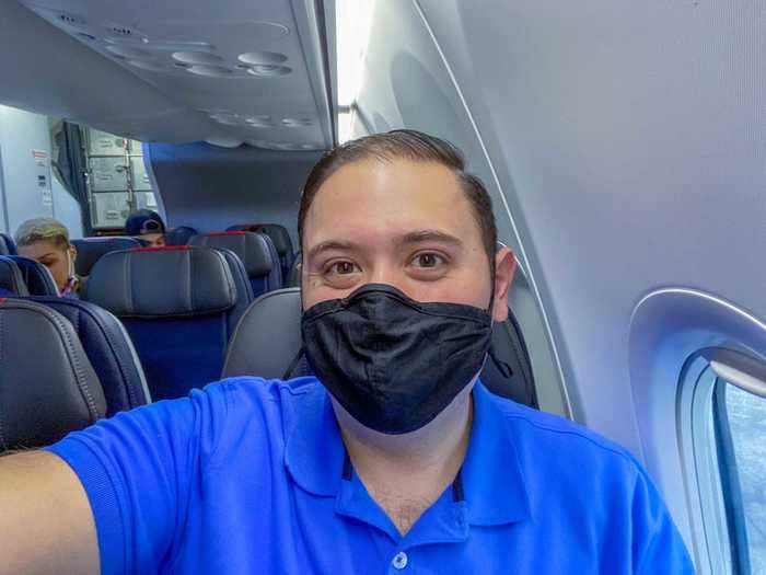 Once settled in, both the flight attendants and pilots reminded passengers to wear their face masks as part of the safety brief.