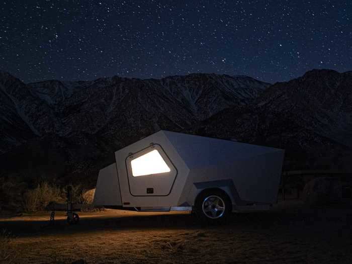 Interior LED lights brighten up the space for nighttime camping.