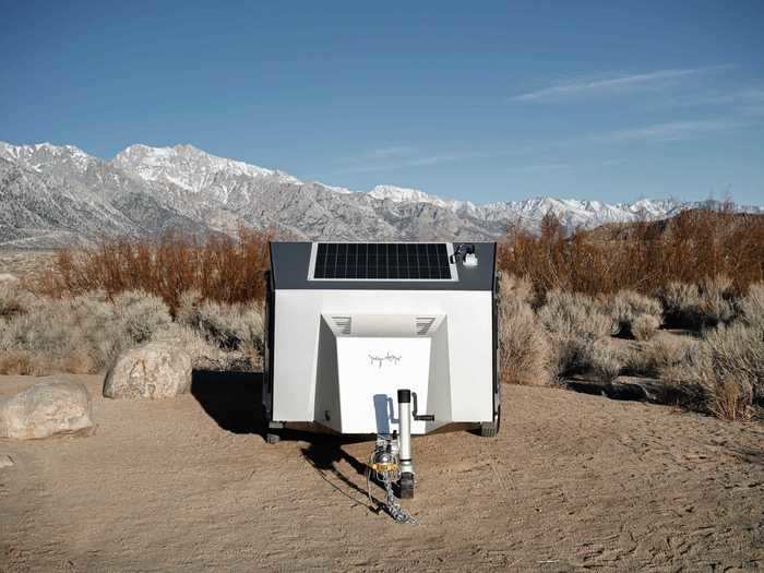 Power may be limited, but the insulated trailer still has amenities that make it comfortable to inhabit, including a heater and air conditioner.