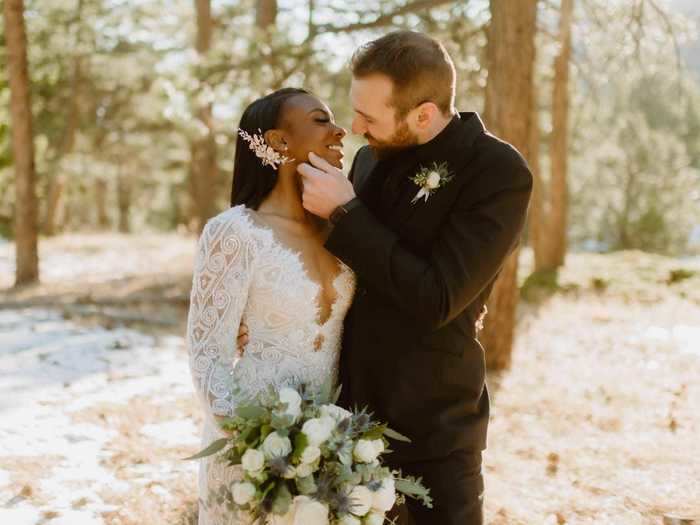 The couple also stayed in an Airbnb the night before the wedding.