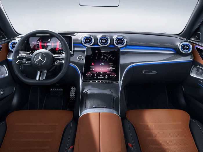 The interior borrows heavily from the new S-Class flagship sedan.