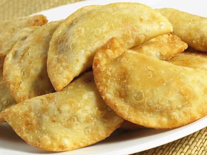 Cheese empanadas cook perfectly in the air fryer.