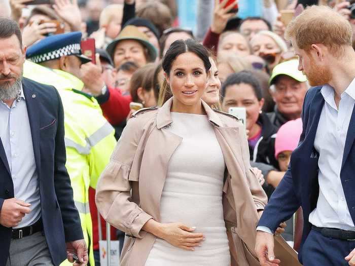 The duchess wore a Brandon Maxwell dress during a visit to Auckland, New Zealand in 2018.