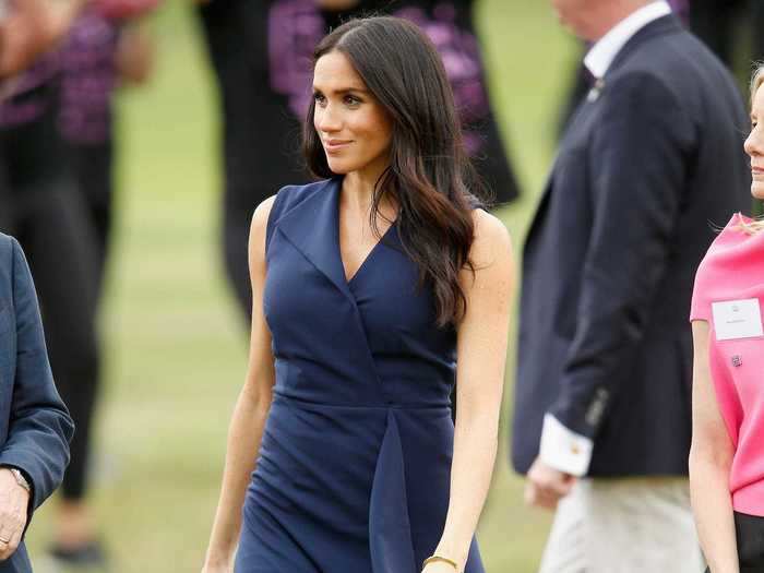 For another 2018 stop in Australia, the duchess wore an $873 navy blue dress by Australian designer Dion Lee.