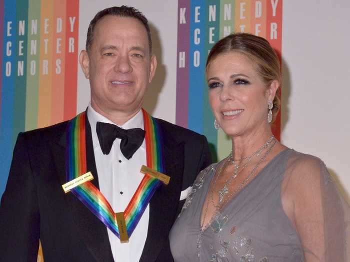 December 2014: Hanks was joined by Wilson when he was recognized at the Kennedy Center Honors.