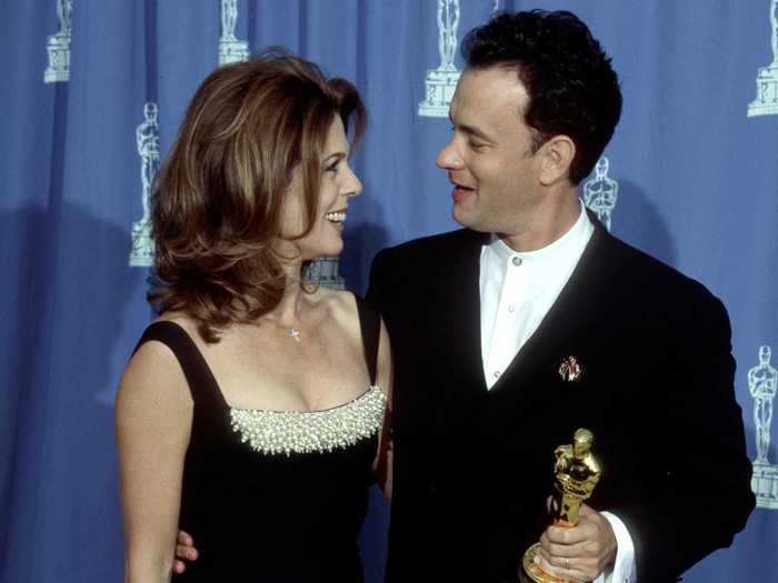 March 1995: Hanks thanked Wilson again when he became the first actor to win two best actor Oscars back-to-back. The second was for "Forrest Gump."